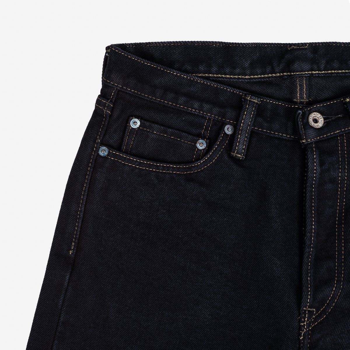 IH-888S-21od 21oz Selvedge Denim Medium/High Rise Tapered Cut Jeans - Indigo Overdyed Black - 6