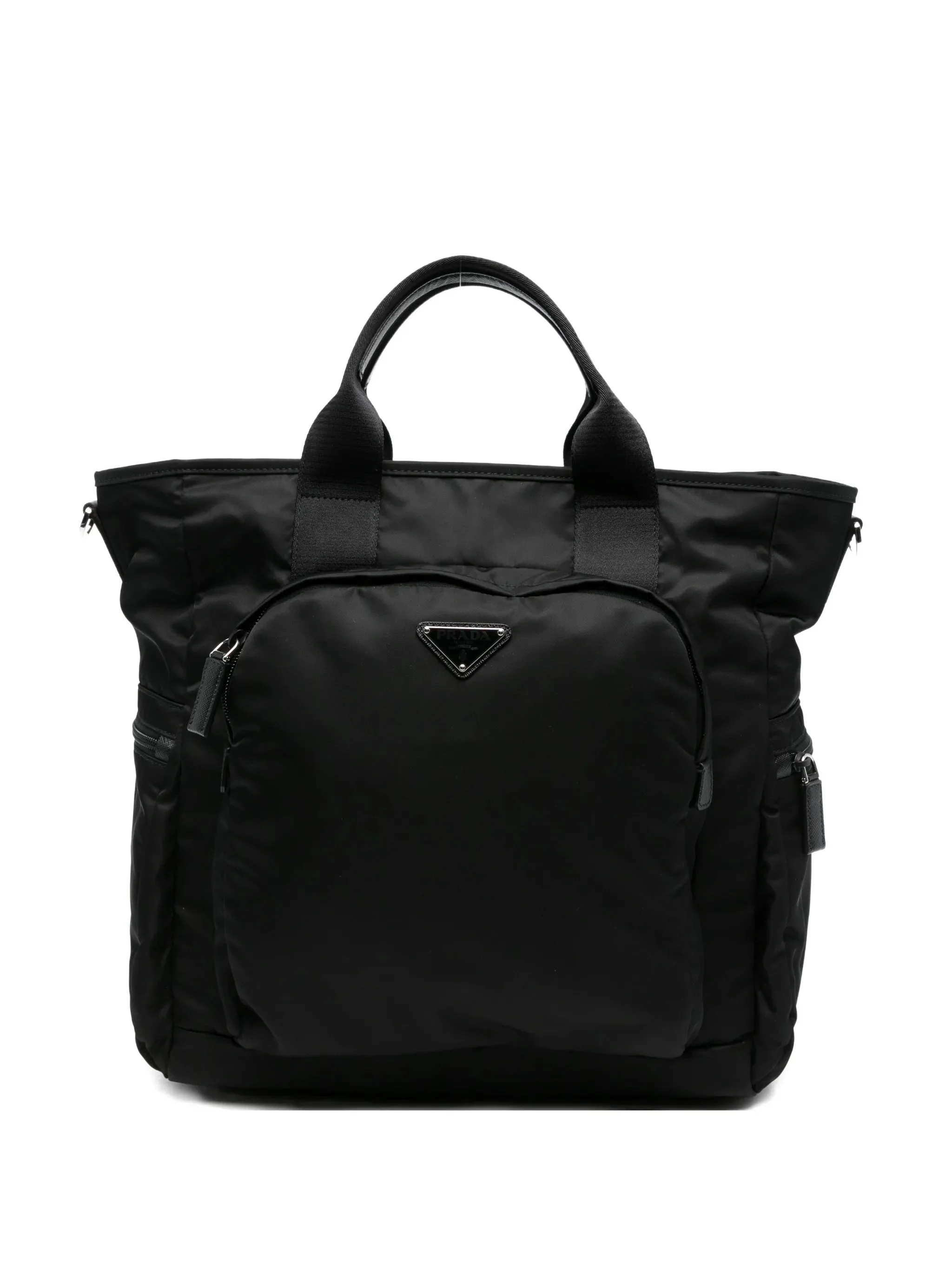 Prada Re-Nylon Logo-plaque Tote Bag - 1