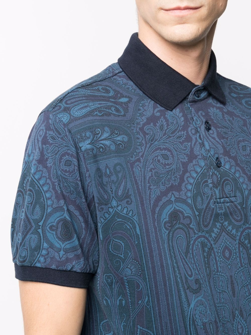 paisley-print polo shirt - 5