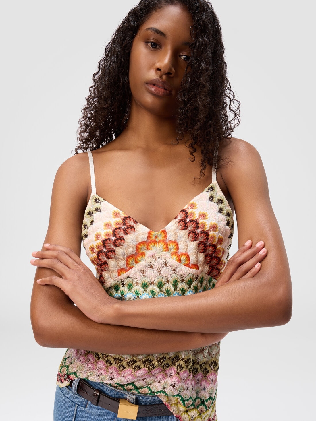 Sleeveless lace top - 4