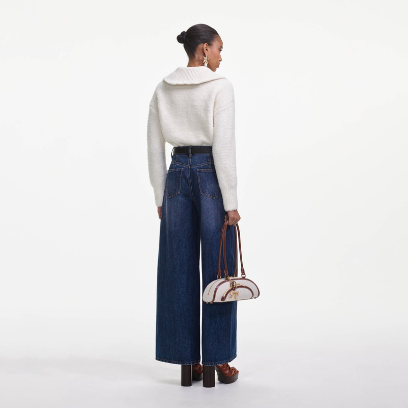 self-portrait Cream Fluffy Knit Cardigan outlook