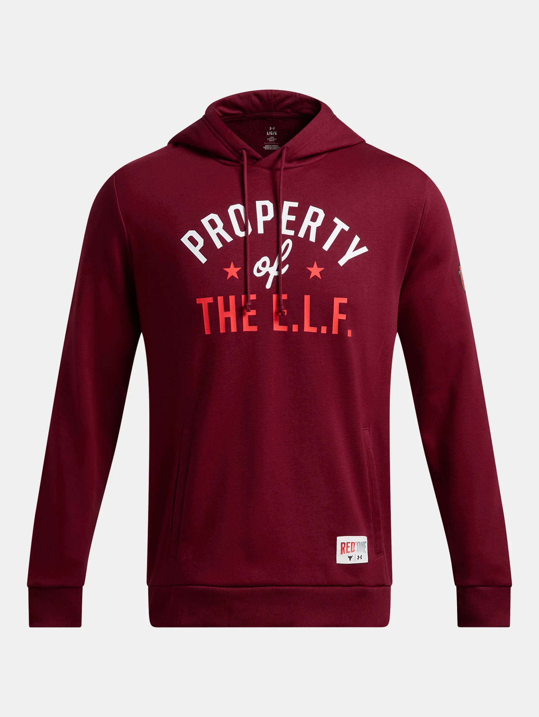 Men s Project Rock Red One E.L.F. Hoodie