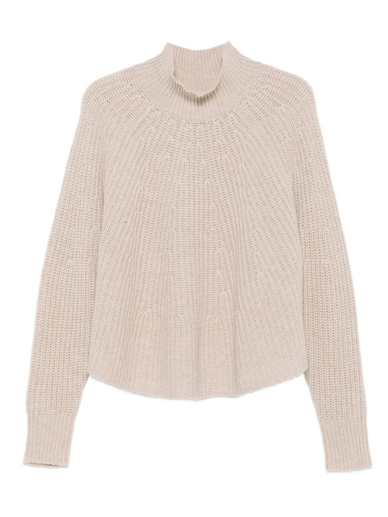 high-neck ribbed-knit sweater 1