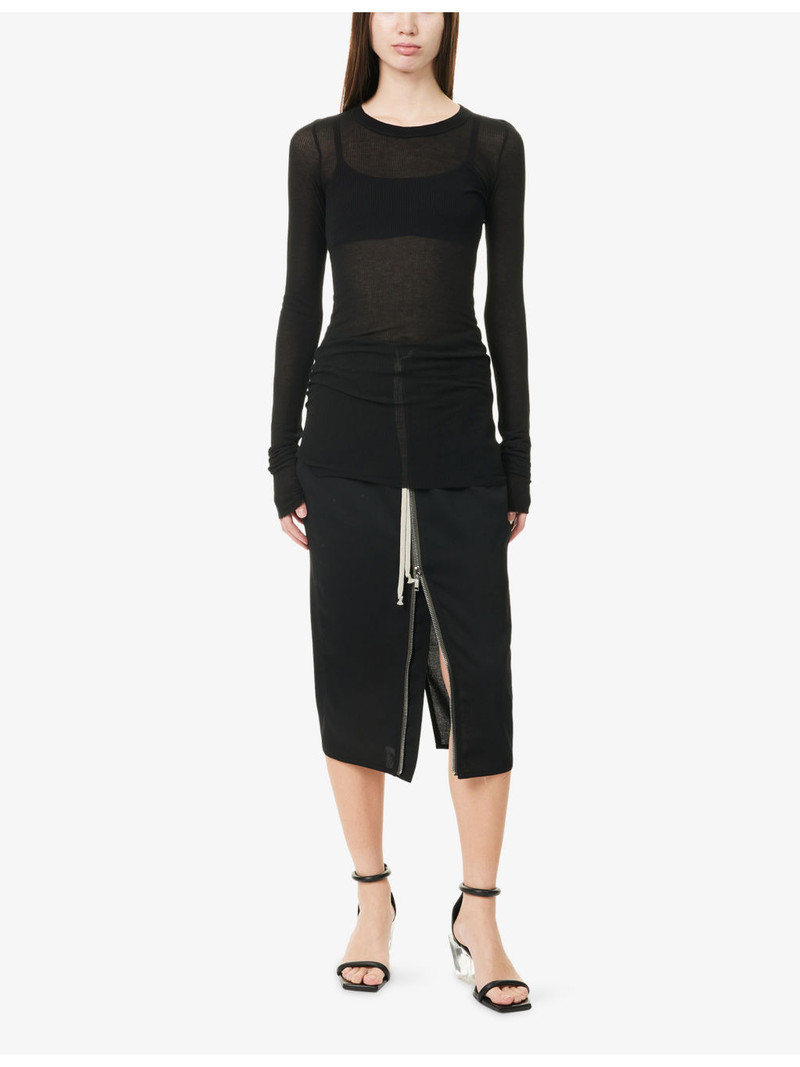 Rick Owens Ribbed Long-Sleeves Knitted T-Shirt outlook