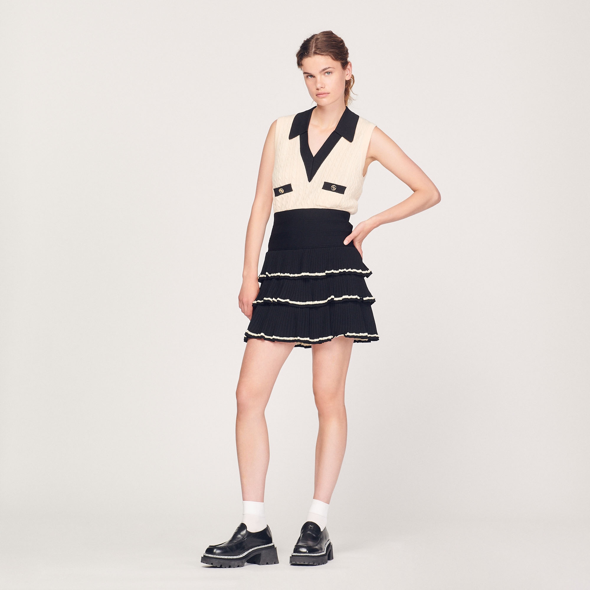 Ruffled knit skirt - 5