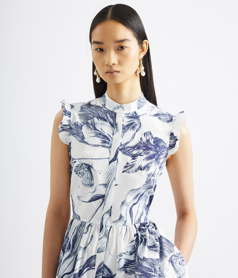 FLORAL PRINT SLEEVELESS SHIRT DRESS 5