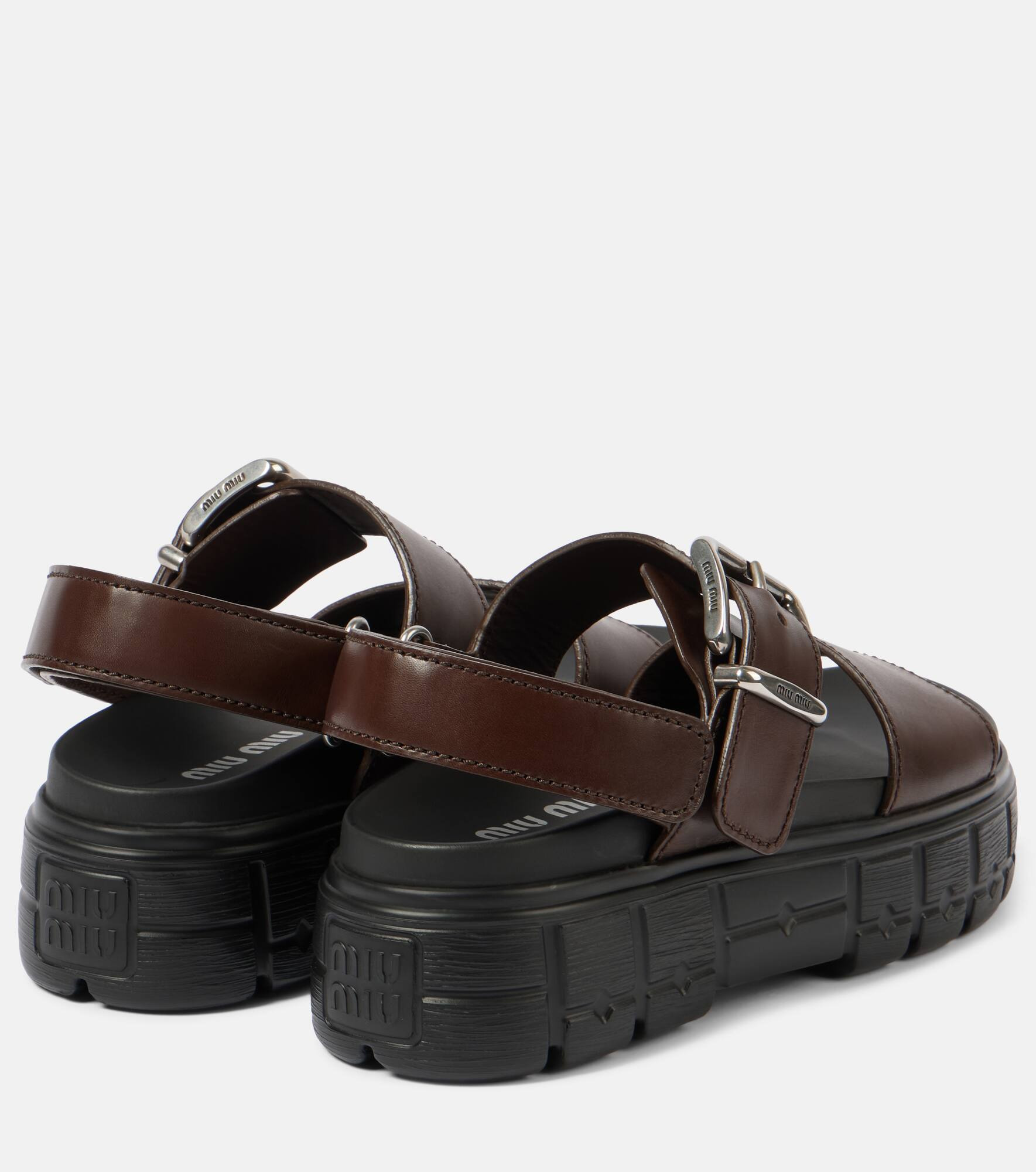 50 leather platform sandals - 3