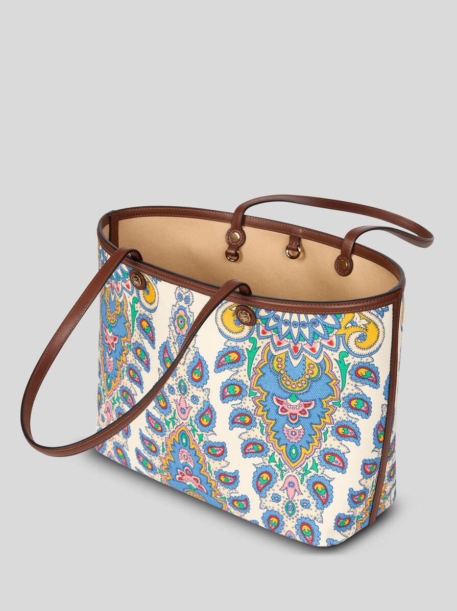 ETRO ESSENTIAL MEDIUM PRINTED CANVAS BAG - 4