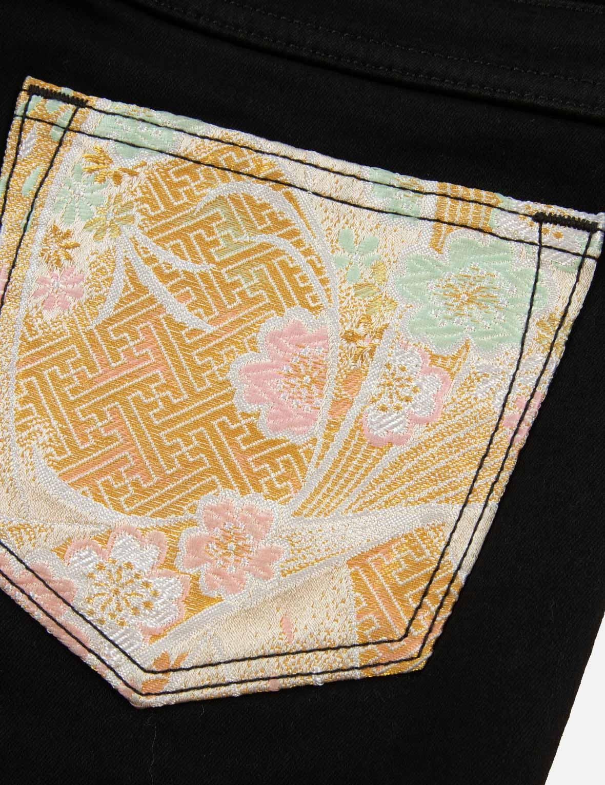 BROCADE KAMON AND FLORAL FLOW SKINNY FIT JEANS - 8