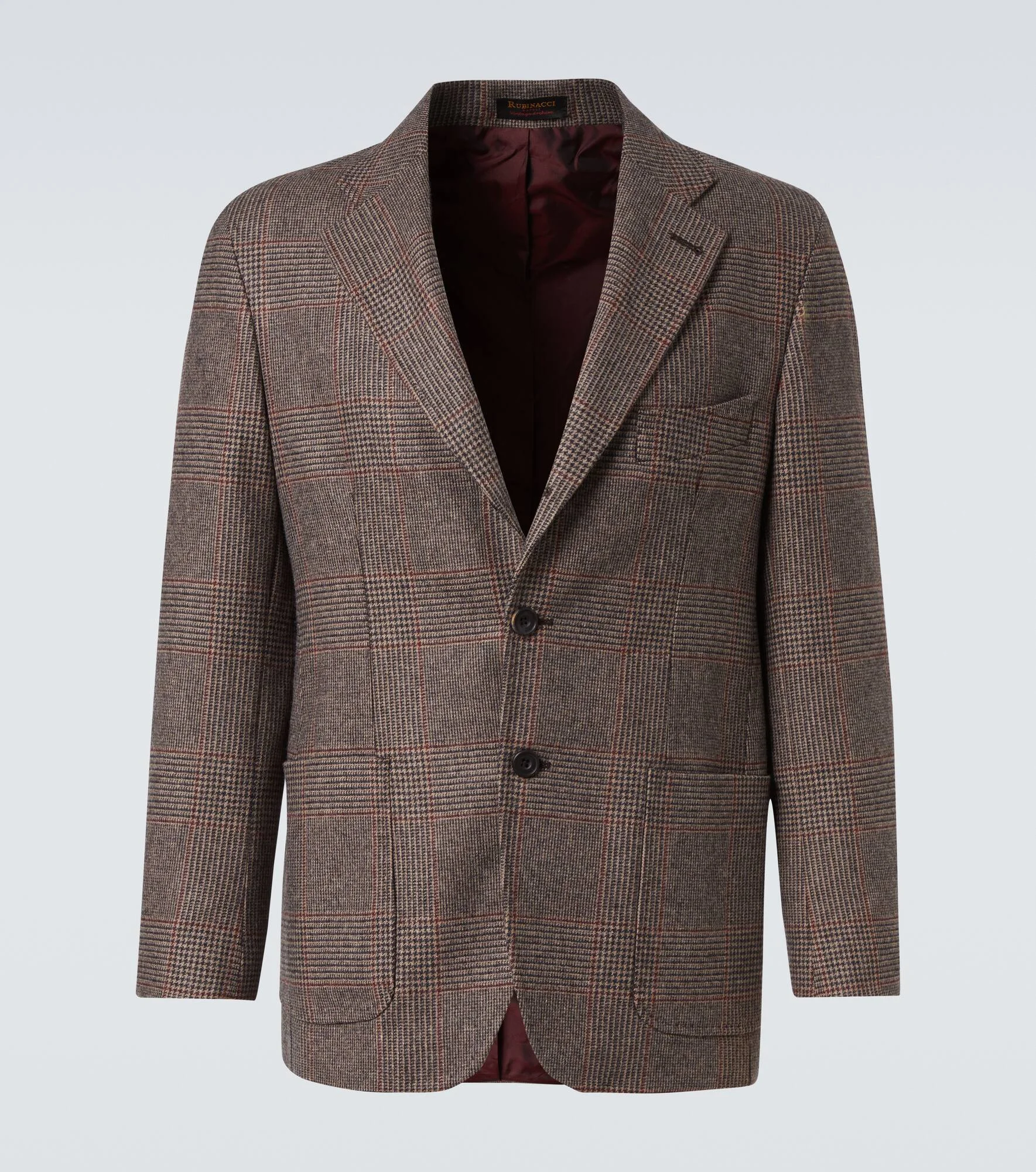 Checked wool blazer - 1