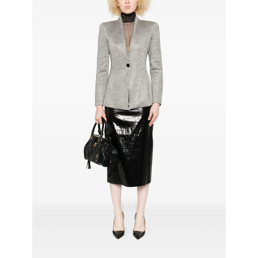 Giorgio Armani Neutrals Jackets - Blazers Women - 5