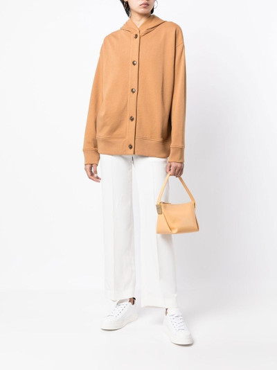 Vince button-up cotton hoodie outlook