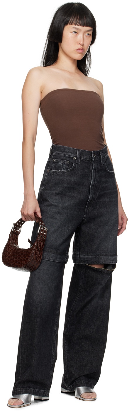 【関税込み】AGOLDE ブラック Risha ジーンズ AGOLDE Black Risha Jeans | REVERSIBLE