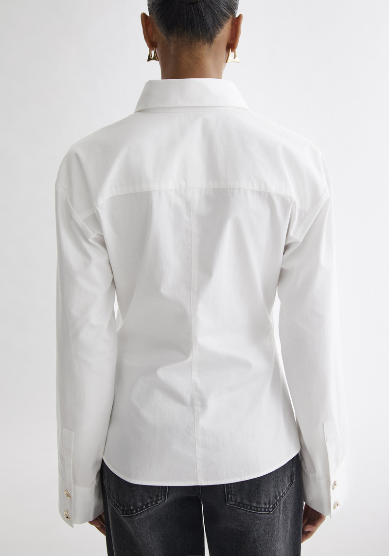 CHIA Waisted poplin shirt 5