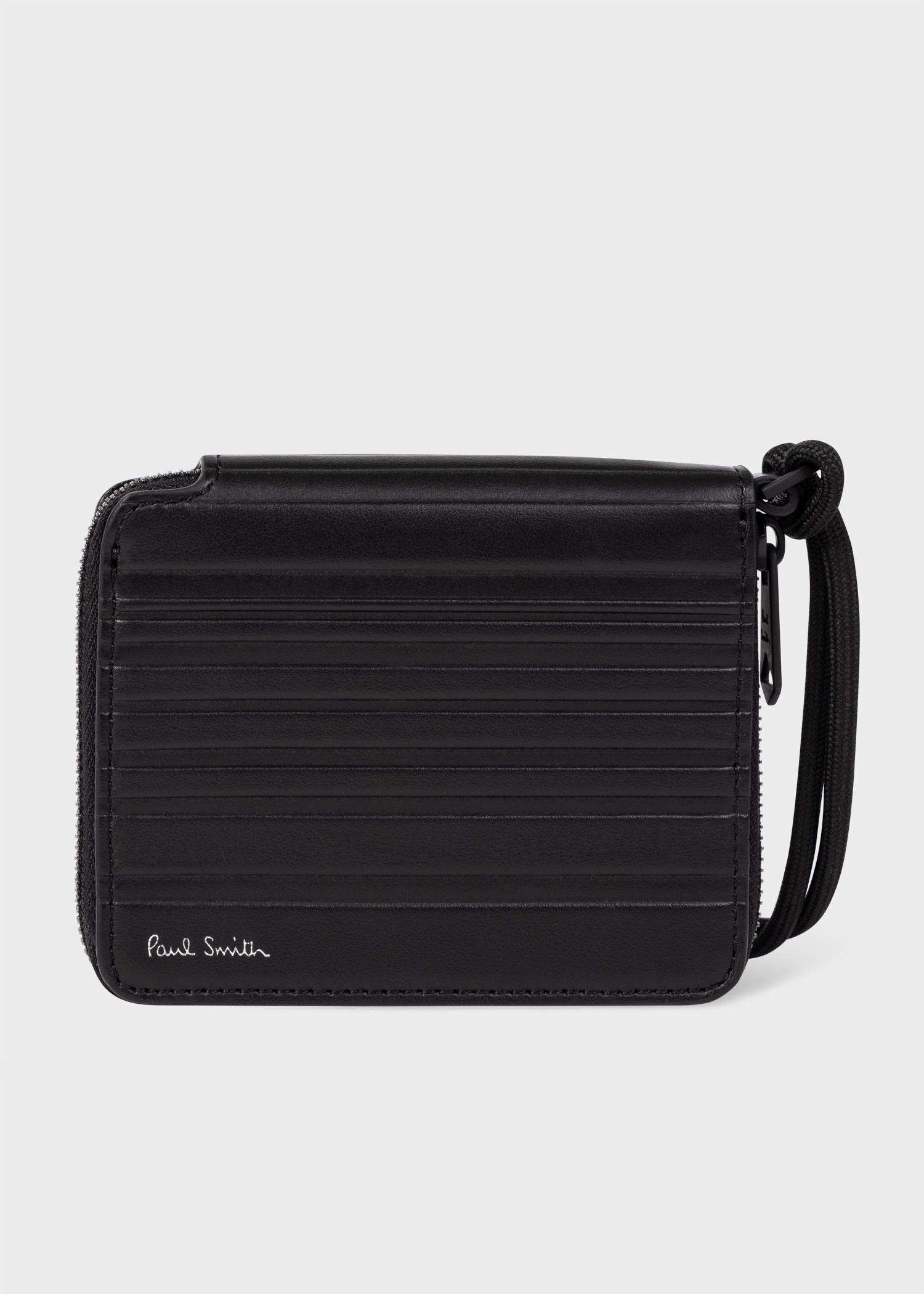 'Shadow Stripe' Leather Zip Wallet - 1