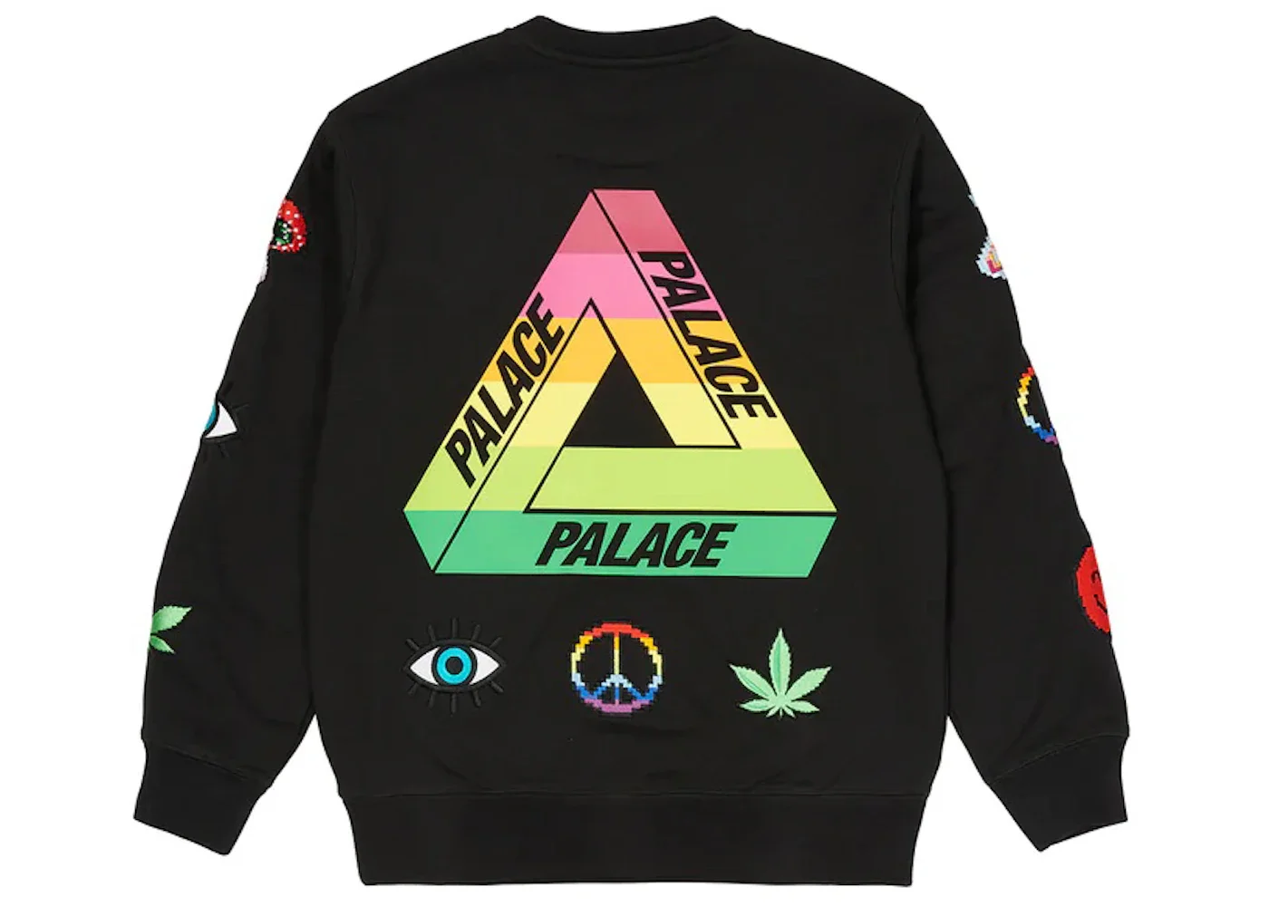 Palace Mixed Media Bitmap Crew Black - 1