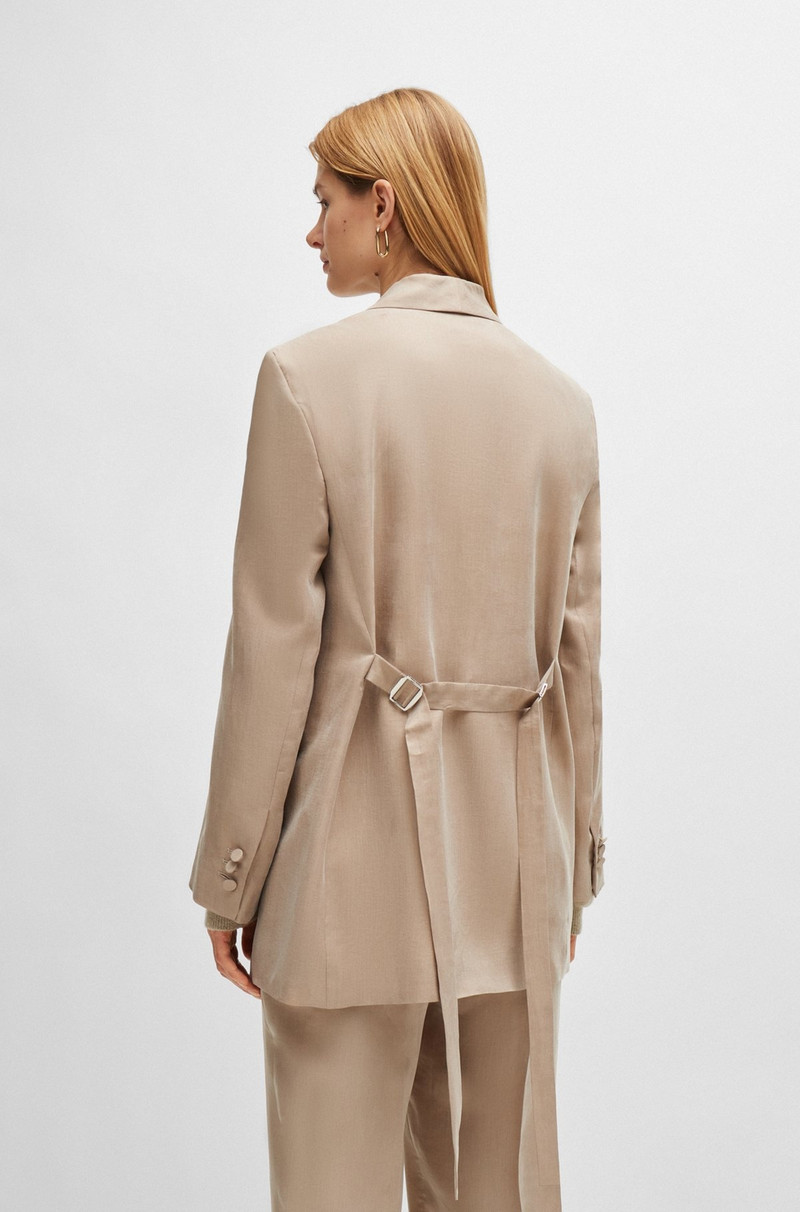 LONGLINE SLIM-FIT JACKET WITH REAR BELT 4