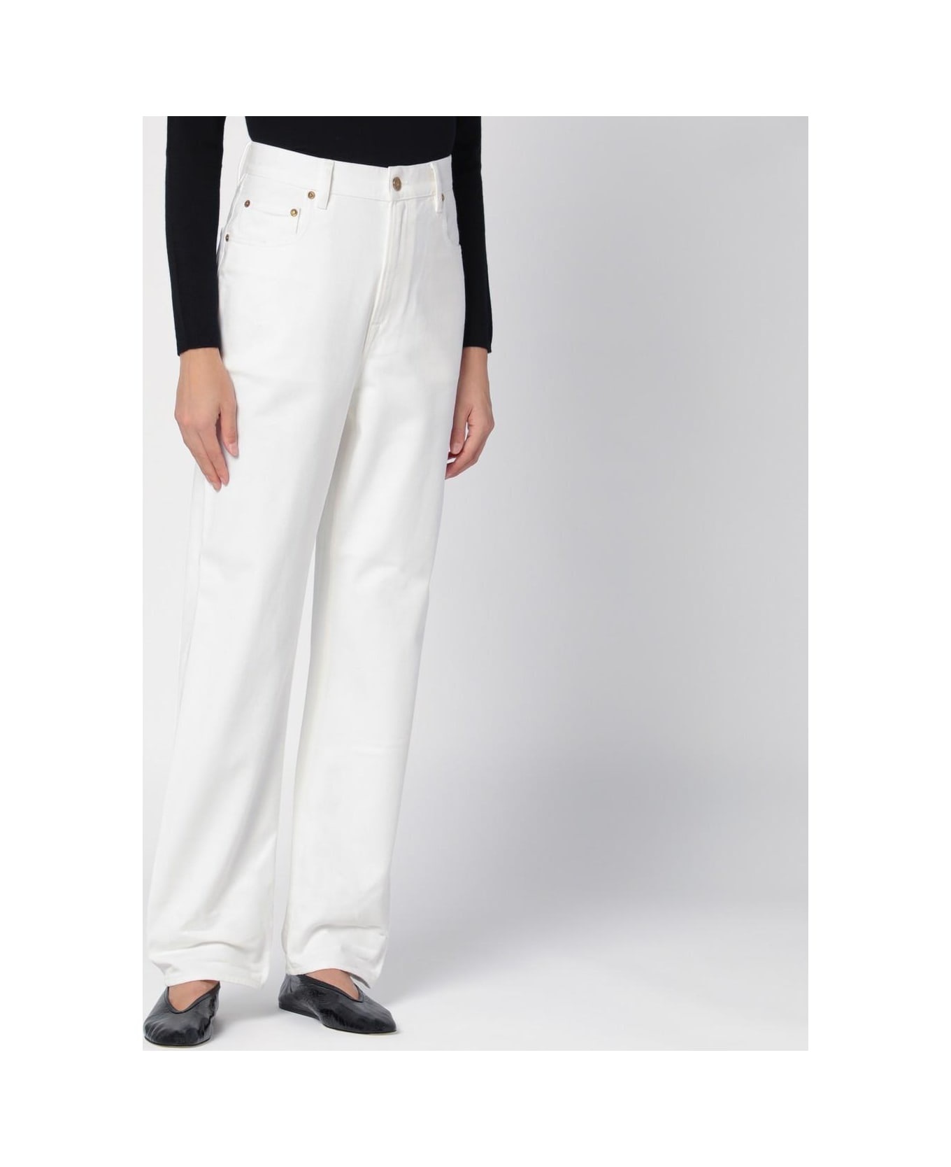 White Denim Trousers - 2