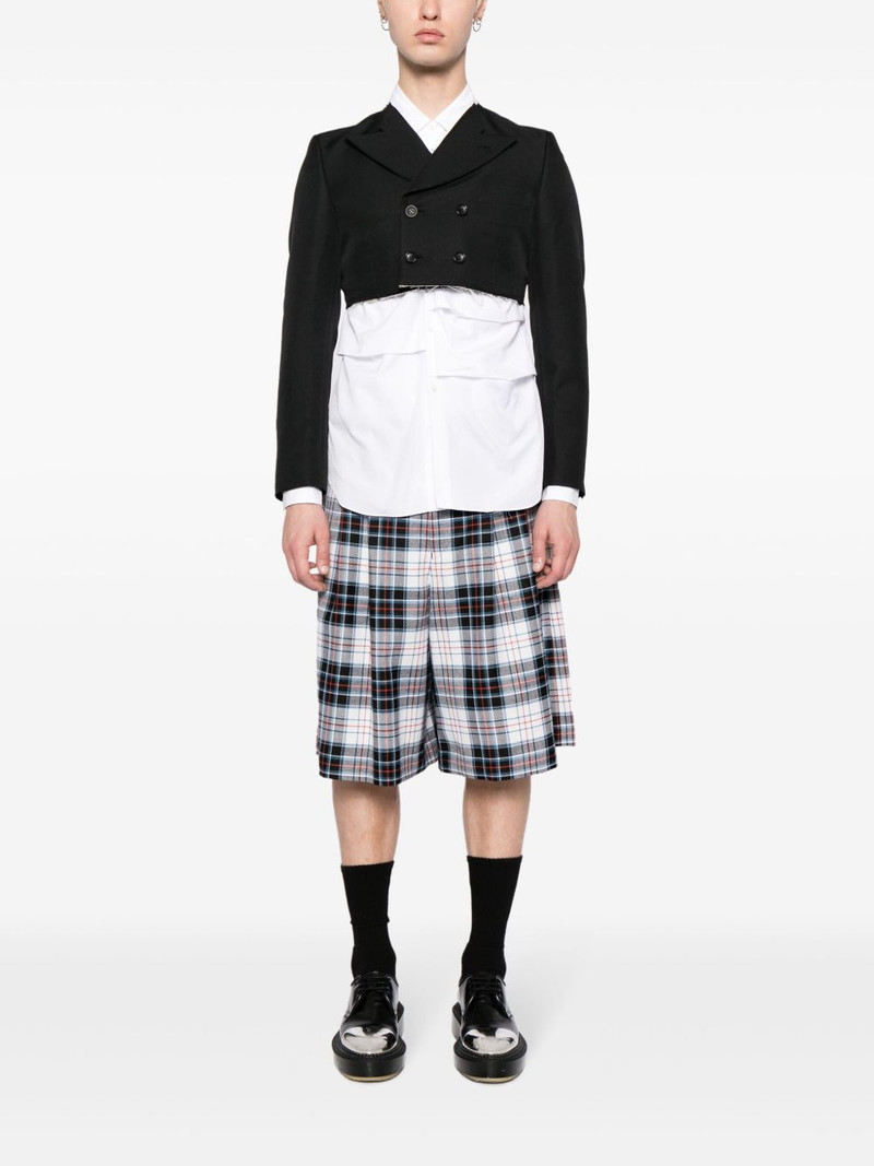 Comme des Garçons Homme Plus double-breasted cropped blazer outlook