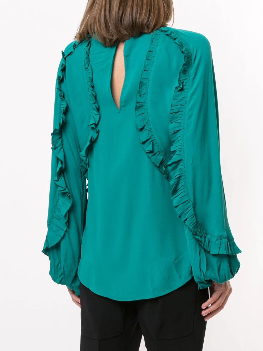 bishop sleeved ruffle top - 4