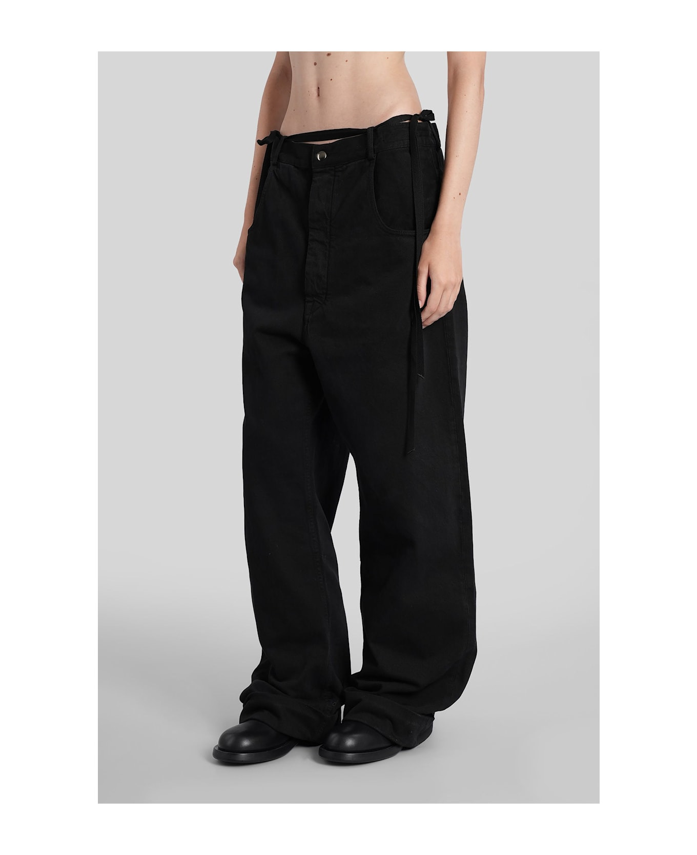 Kristel Jeans In Black Cotton - 4