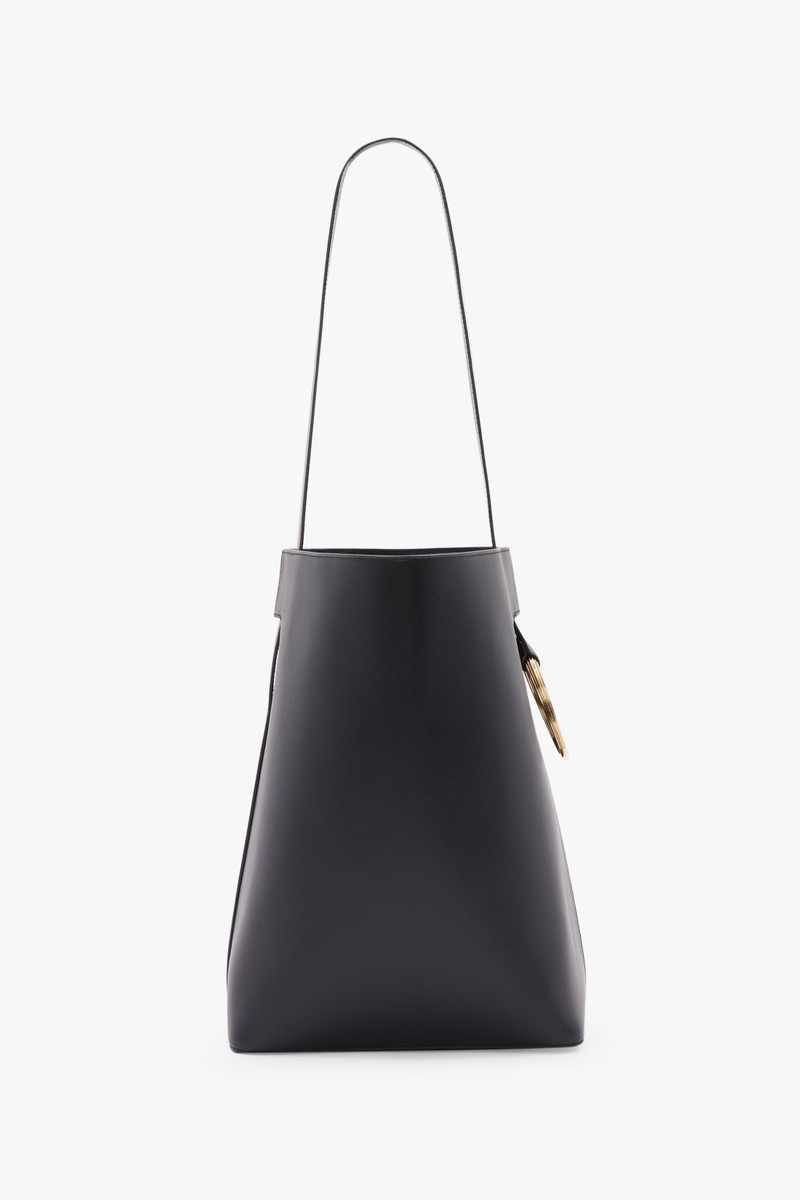 Dia Bucket Bag In Navy Leather 4