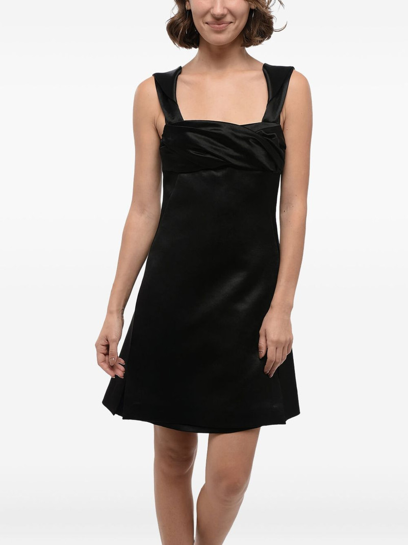 draped-neckline zip-fastening mini dress 3