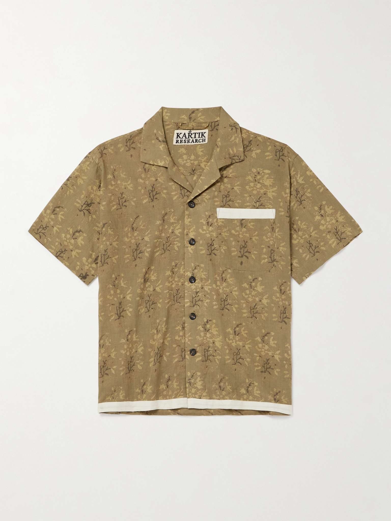 Camp-Collar Printed Cotton Shirt - 1