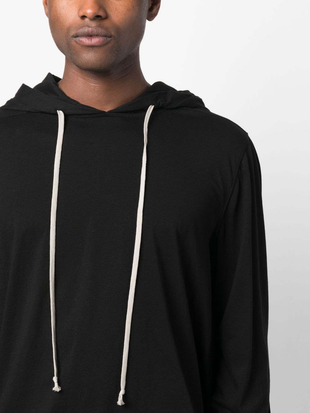 longline cotton hoodie - 5
