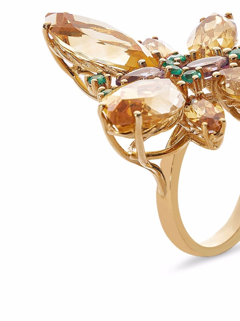18kt yellow gold Spring gemstone ring - 3