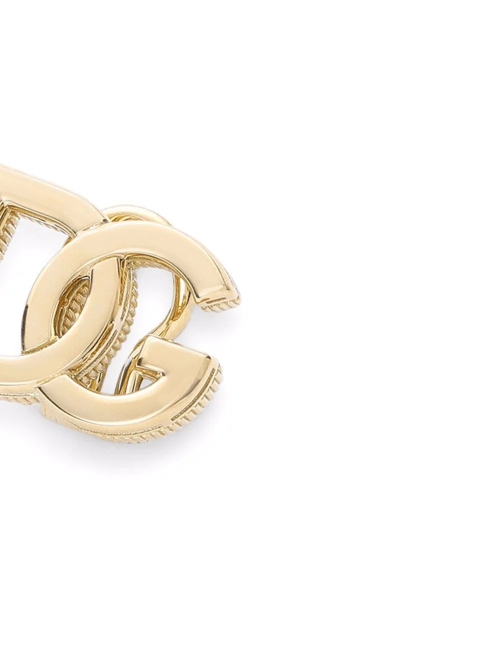 18kt yellow gold logo clip-on earrings - 3