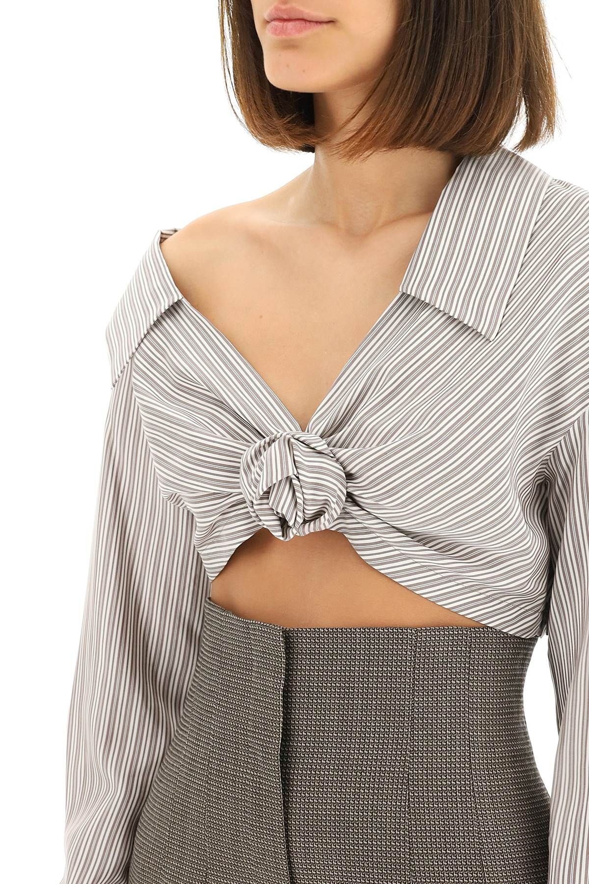 CROPPED SILK SHIRT - 5