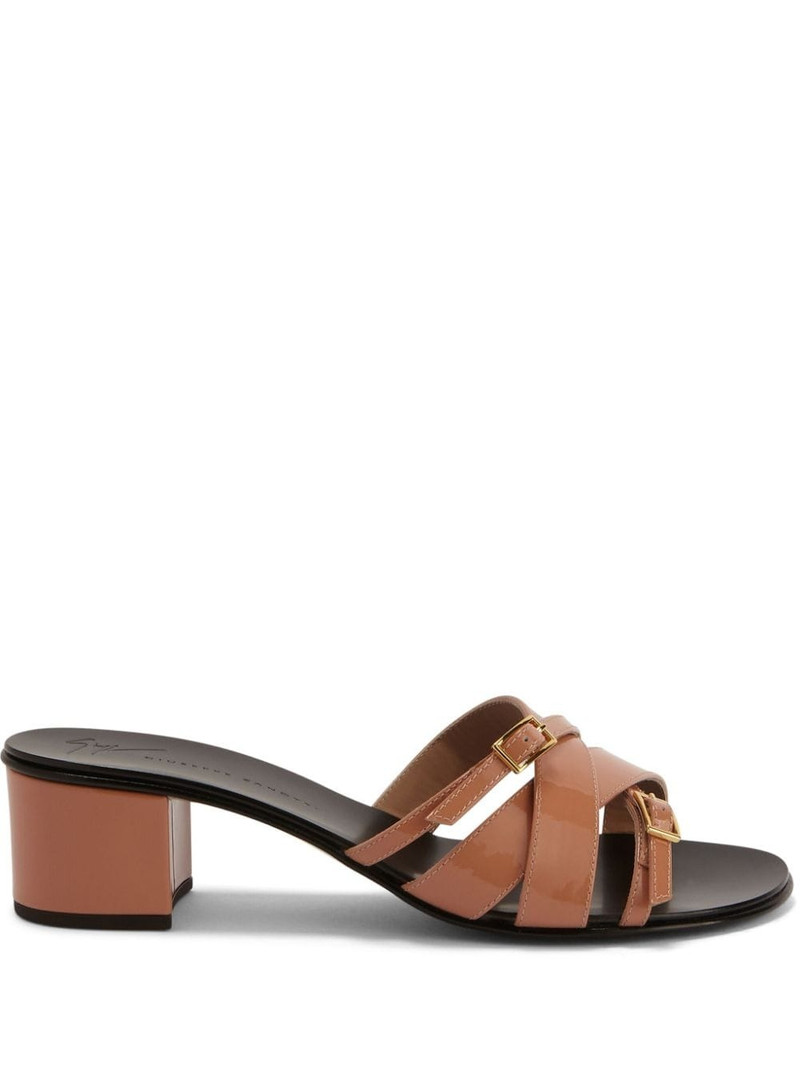 Alhima buckle leather sandals 1