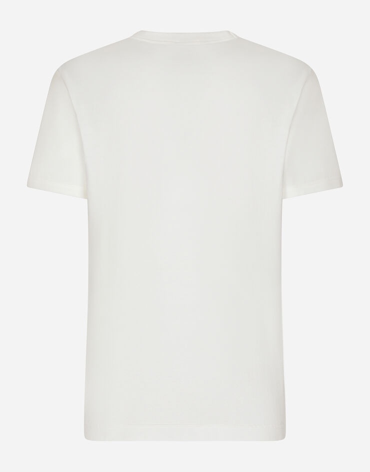 Cotton T-shirt with heraldic DG logo patch - 2