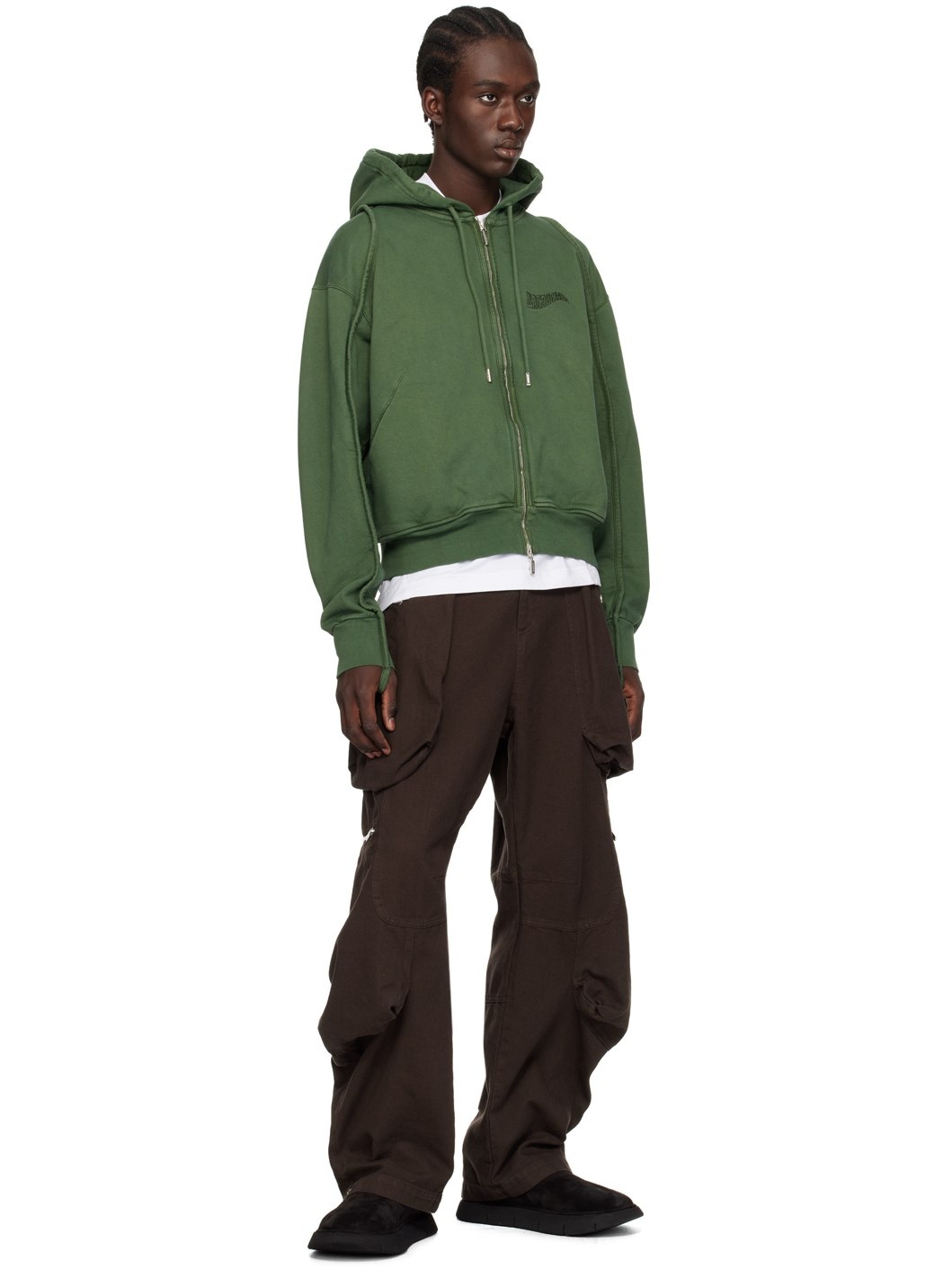 Green 'Le Sweater Camargue Zippé' Hoodie - 4