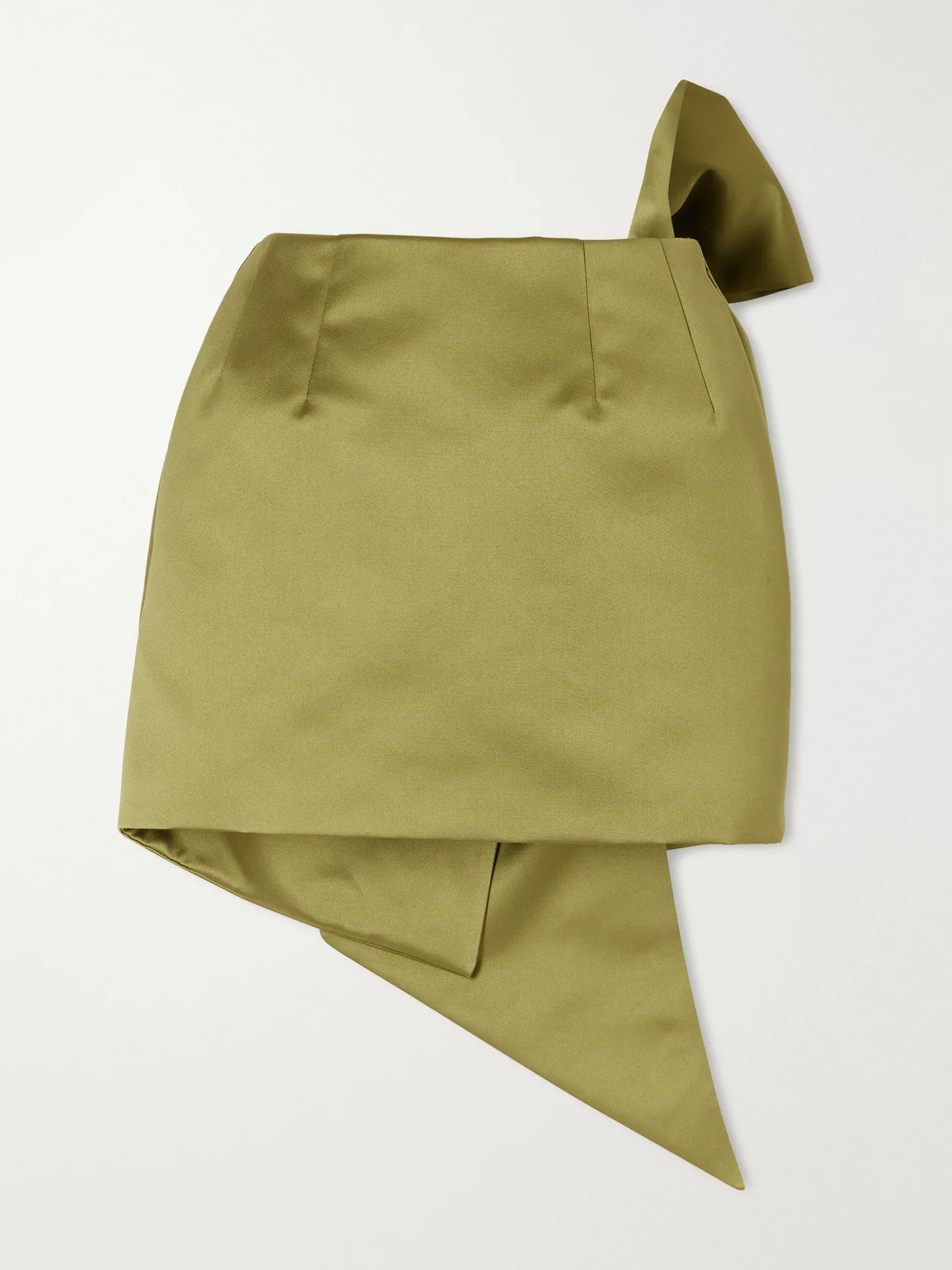 Satin Draped Mini Skort - 1