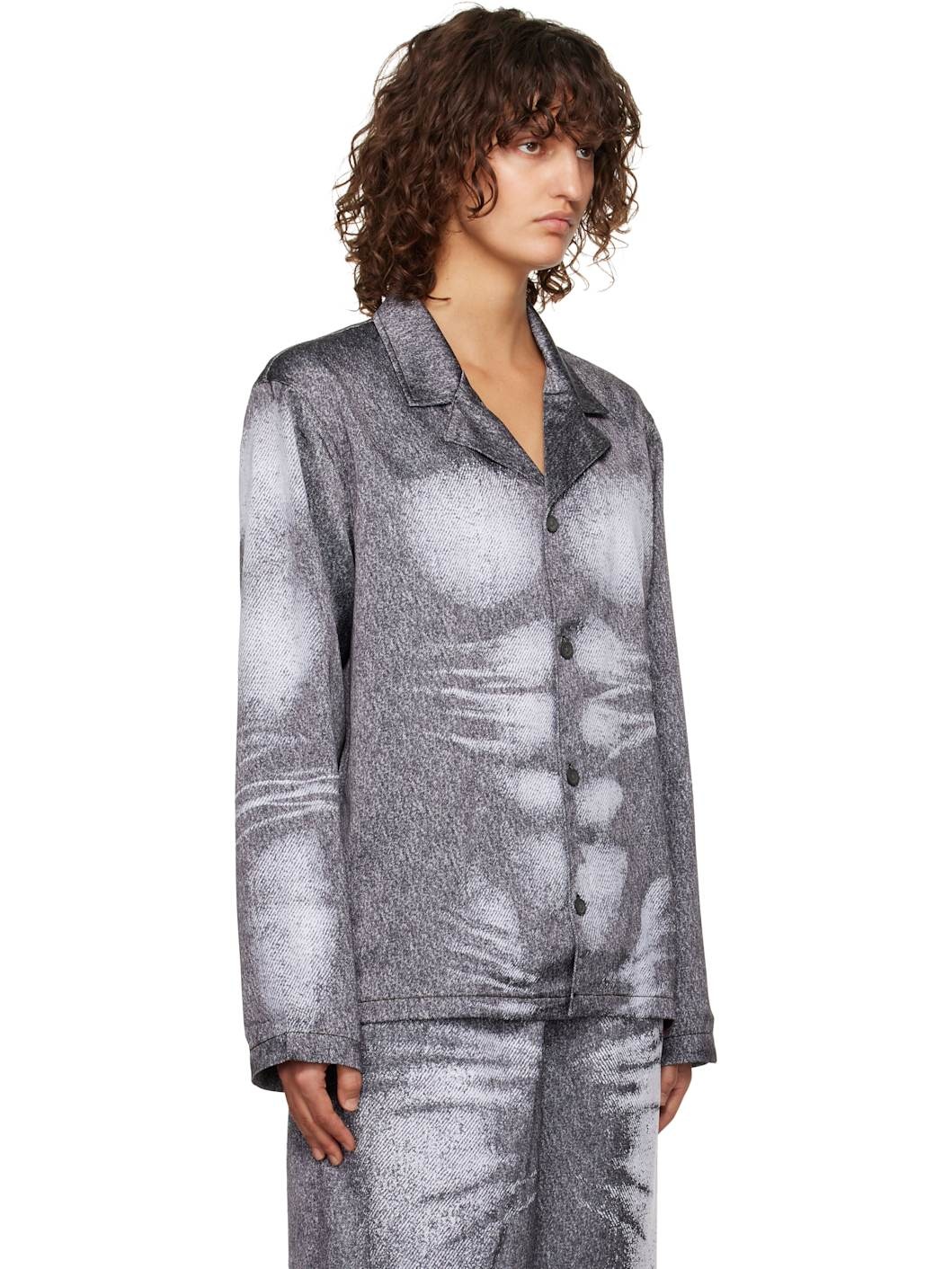 Black Savage X Fenty Edition Stains & Trompe Pyjama Top - 2