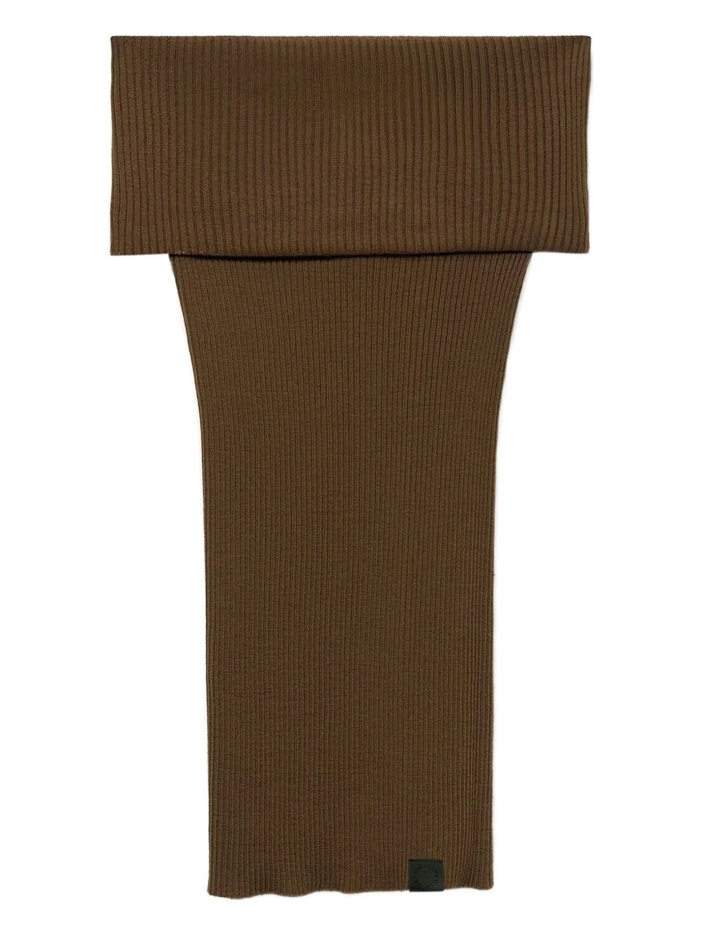 off-shoulder ribbed wool top - 1