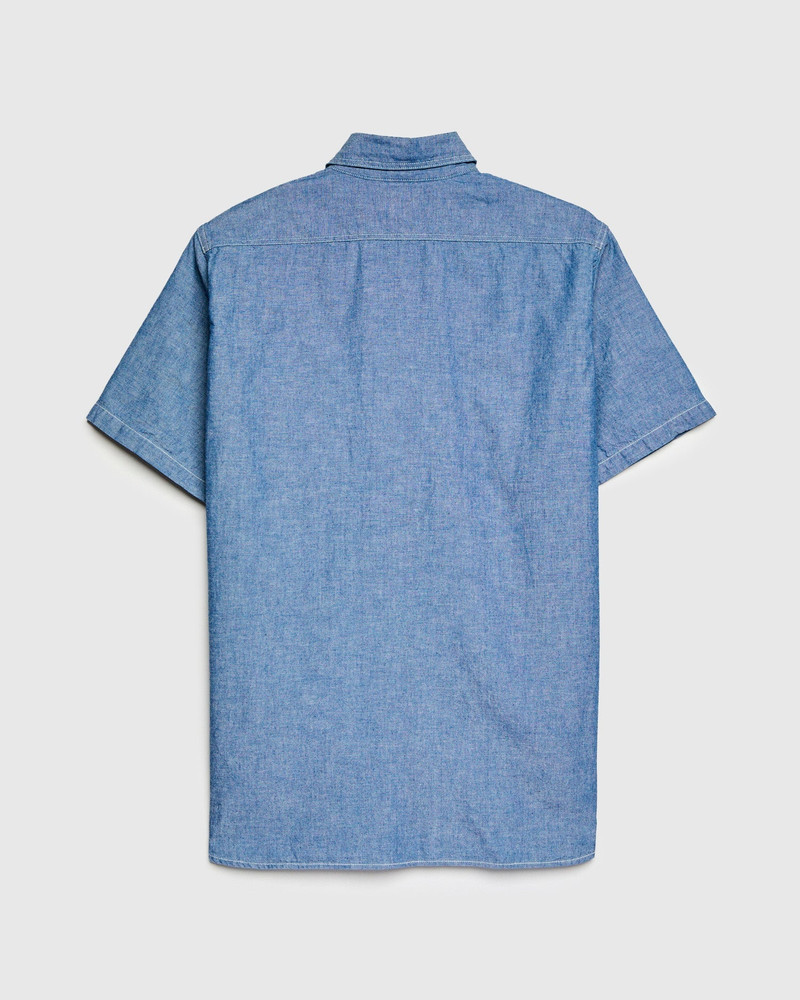 orSlow Short Sleeve Work Shirt in Chambray outlook