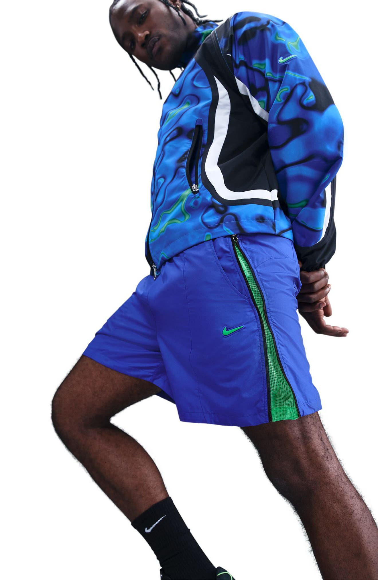 Nike Project F.R.O.G. Drawstring Shorts in Hyper Royal/Green Shock at Nordstrom - 8