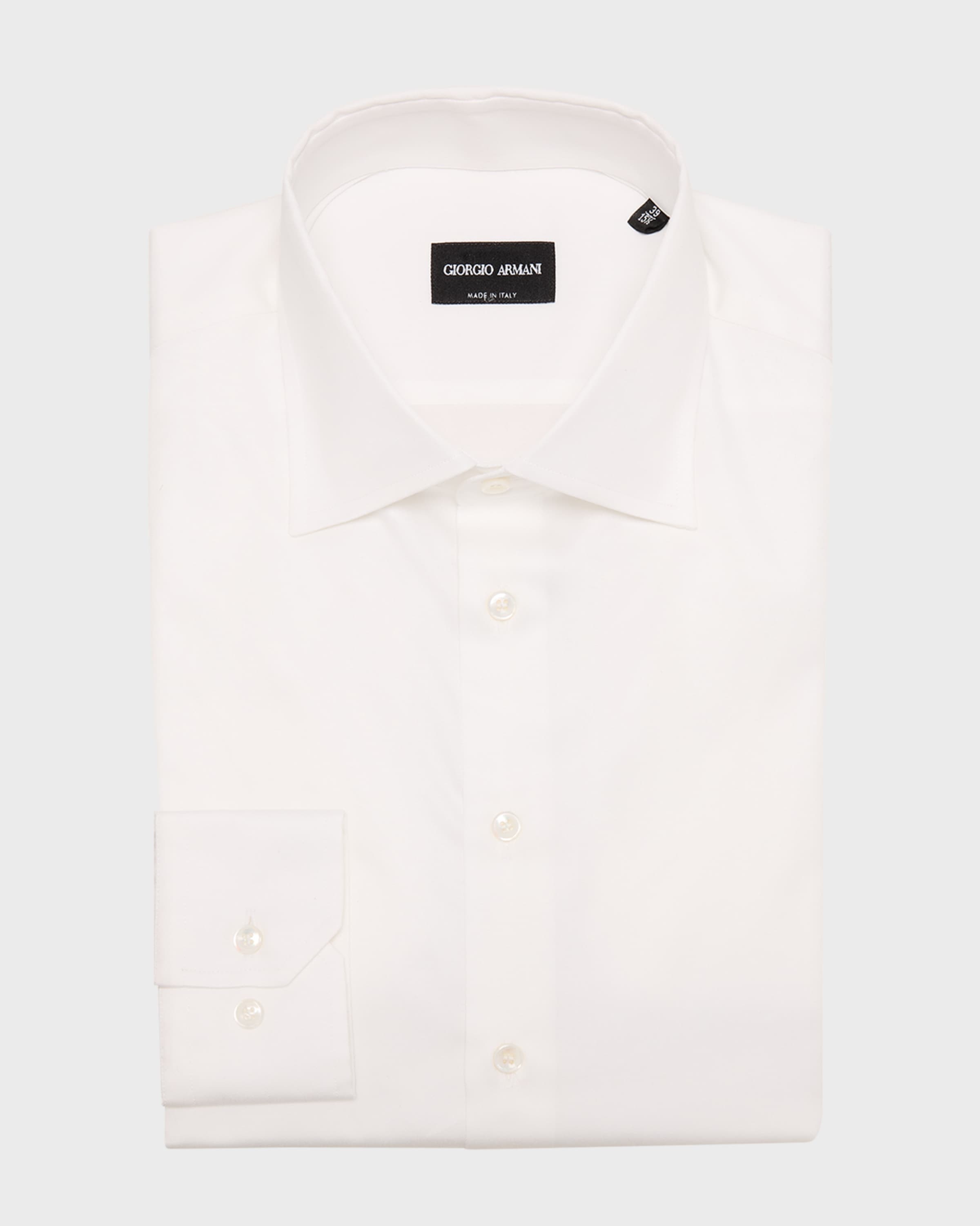 Men's Solid Cotton Dress Shirt - 2