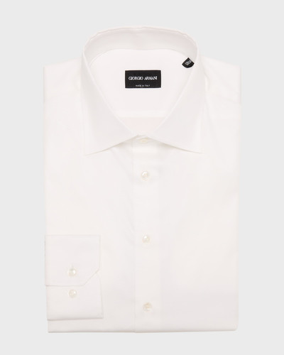 GIORGIO ARMANI Men's Solid Cotton Dress Shirt outlook