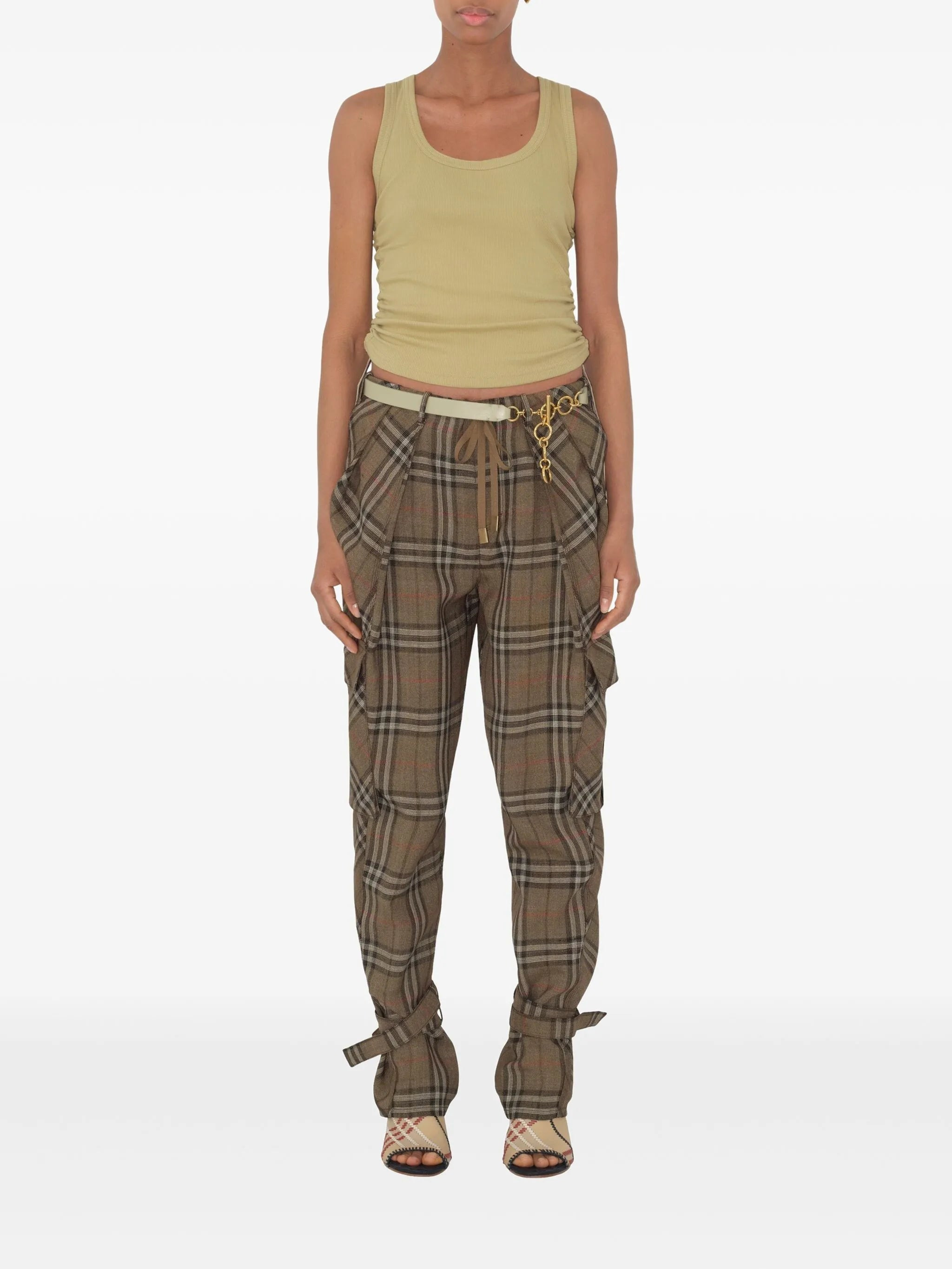 silk-blend trousers - 3