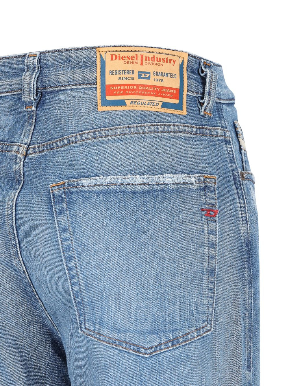 stone-washed logo-patch jeans - 3