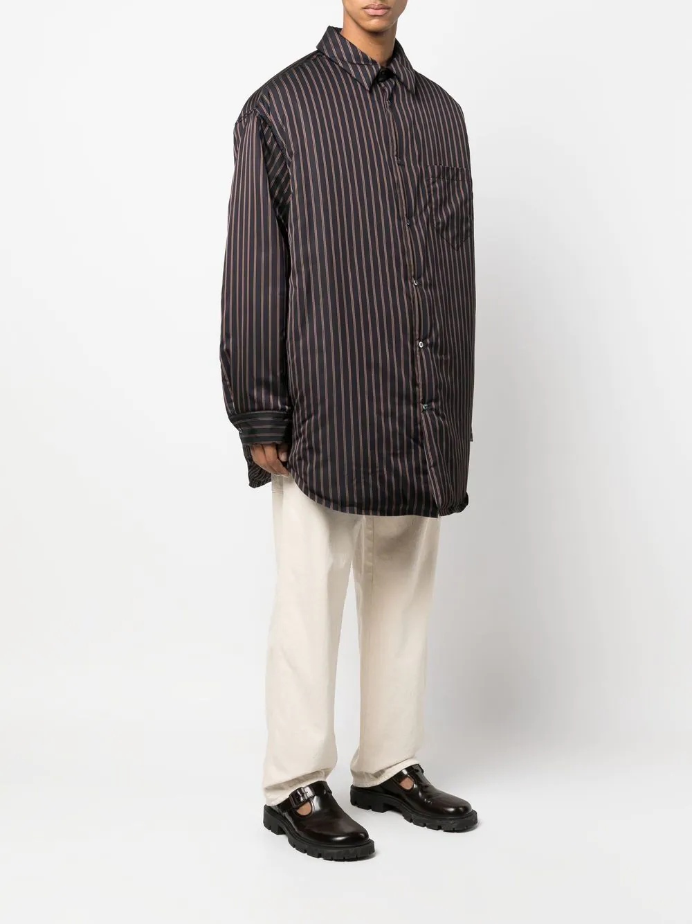 striped oversized shirt - 4