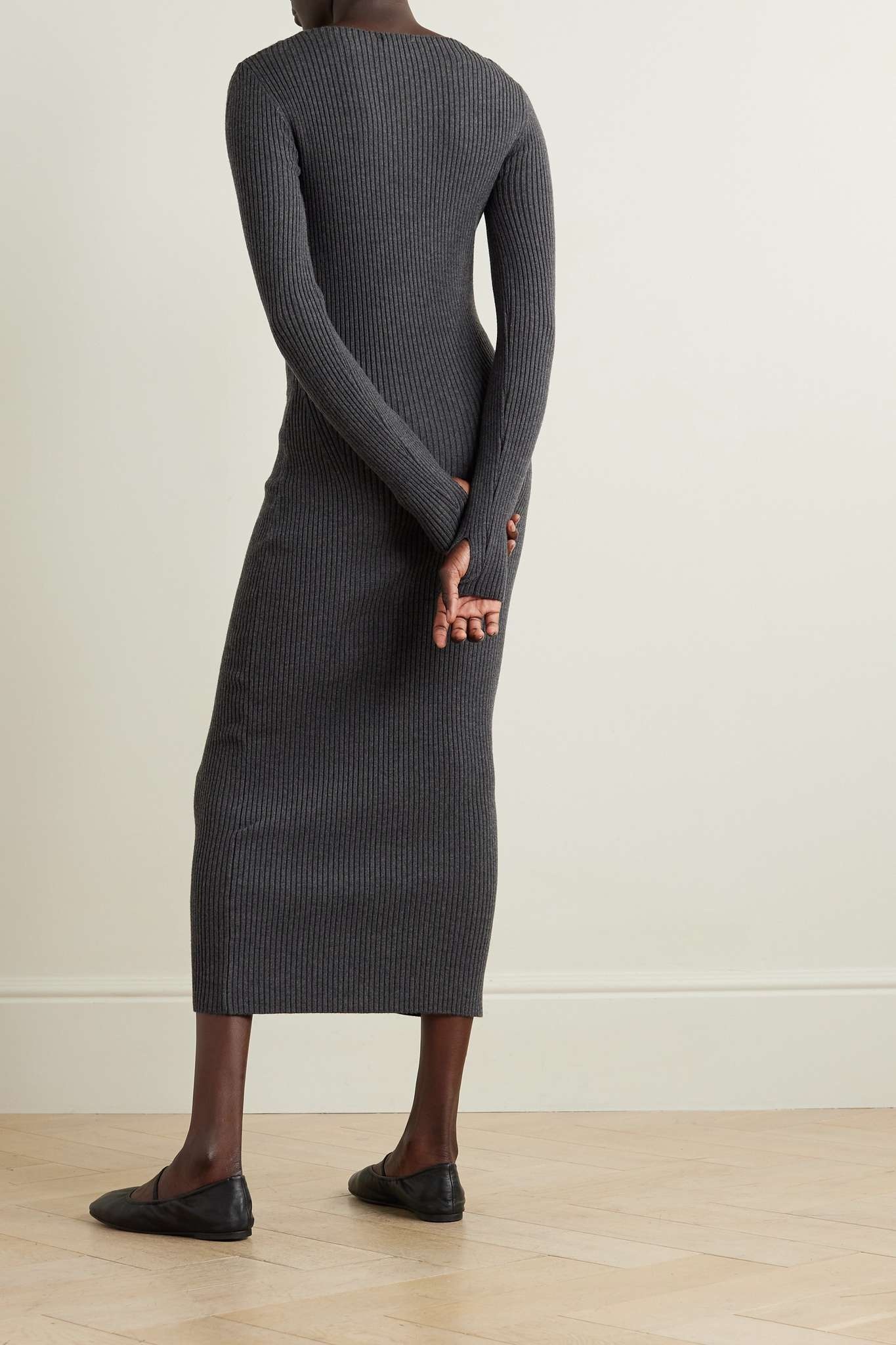 Ribbed wool-blend maxi dress - 3