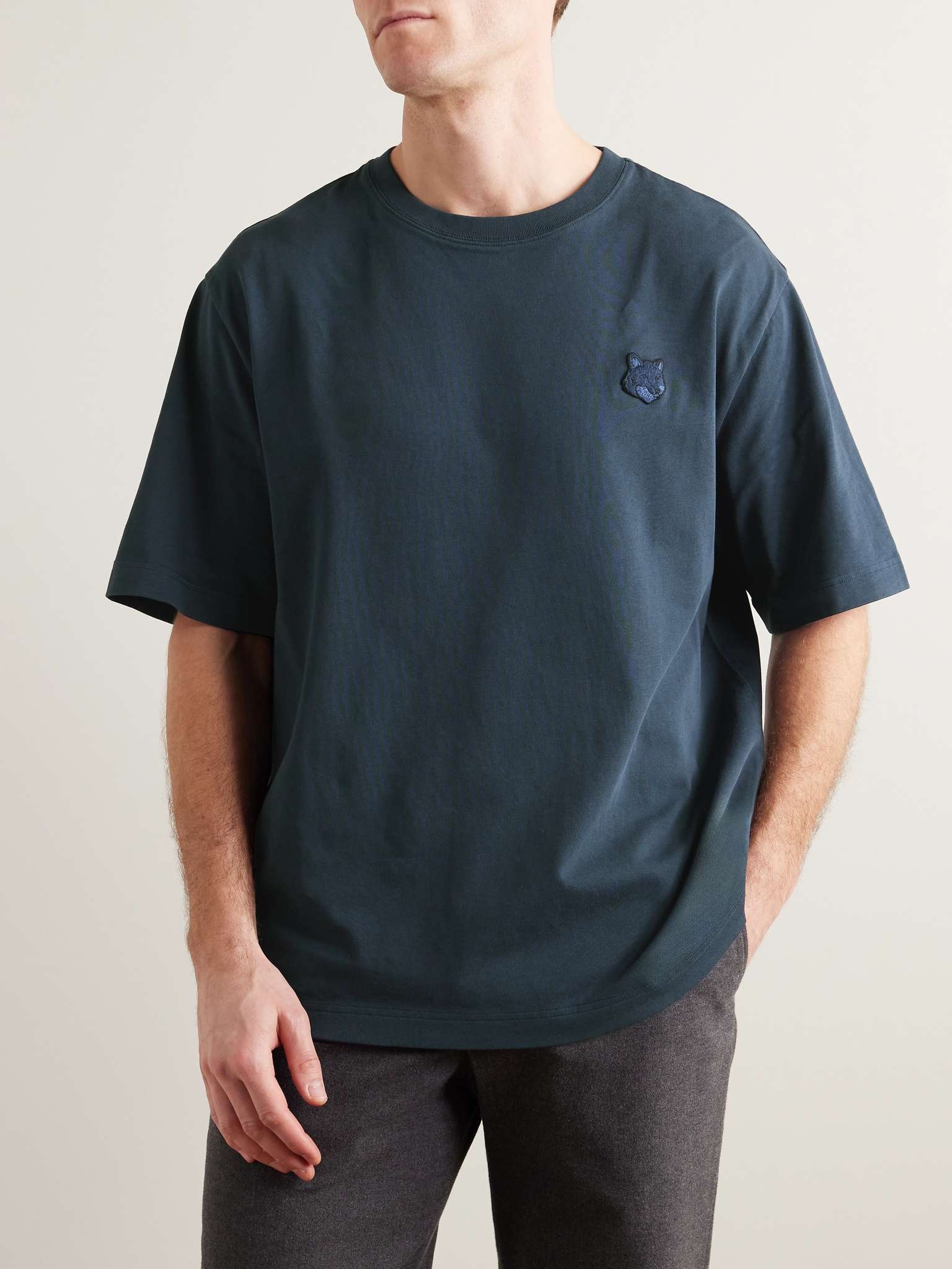 Logo-Appliquéd Cotton-Jersey T-Shirt - 3