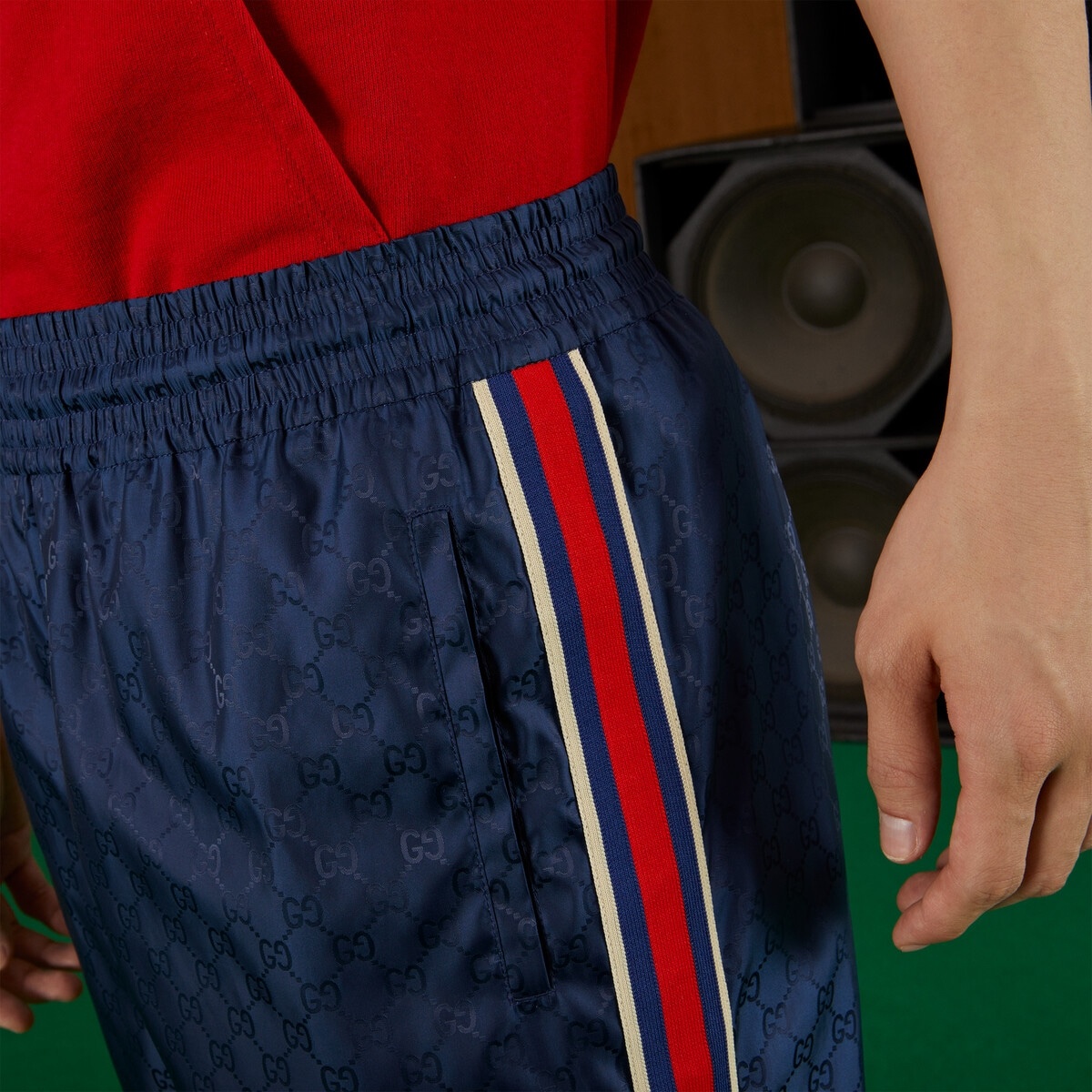 GG jacquard nylon swim shorts - 4