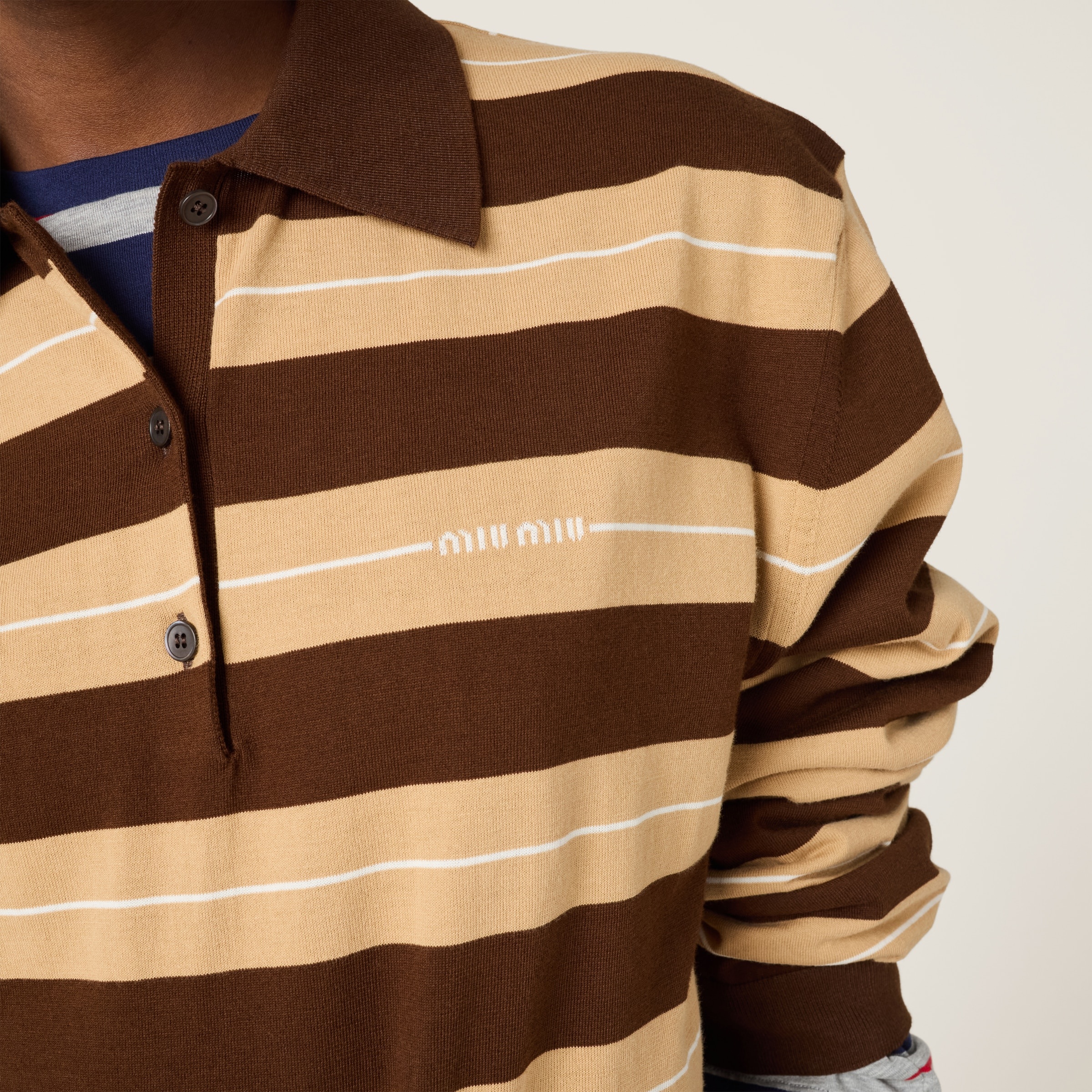 Cotton knit polo shirt - 4