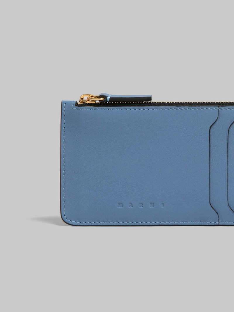 Marni GREY LEATHER CARD CASE outlook